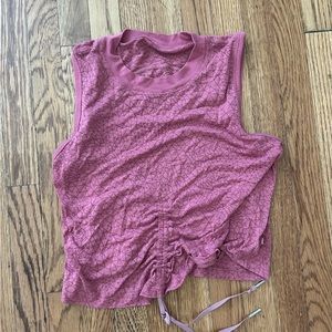 Lulu lemon pink tie scrunch tank top